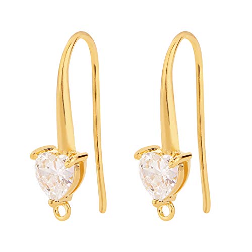 BENECREAT 20PCS 18K Vergoldete Zirkonia Ohrringhaken Ohrhaken Mit Baumelnden Schlaufen Für DIY Schmuckherstellung Handwerk BENECREAT 20PCS 18K Vergoldete Zirkonia Ohrringhaken Ohrhaken Mit Baumelnden Schlaufen Für DIY Schmuckherstellung Handwerk von BENECREAT