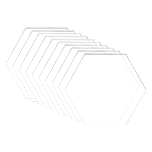 BENECREAT 20PCS Klare Acrylplatte 3mm Dicke 80x70mm Sechskant Plexiglas Gussplatte für Bastelprojekte, Schilder, DIY Projekte von BENECREAT
