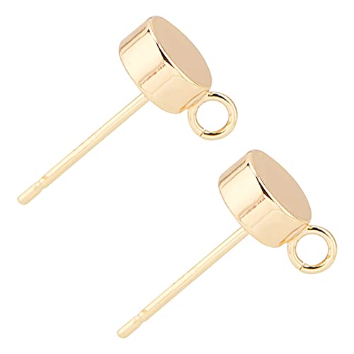 BENECREAT 20PCS Vergoldete Ohrstecker Dot Disc Ohrringe Mit Schleife Und Behälter Für Jubiläen Geschenke Und Gefälligkeiten von BENECREAT