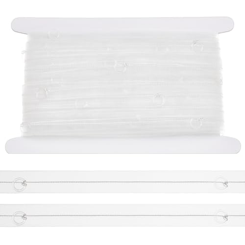 BENECREAT 20m transparentes Vorhangband mit römischen Ringen, durchscheinendes Nylon-Nähband flaches Vorhangband für Fensterhaken zur Herstellung von Wohndekorationsartikeln BENECREAT 20m transparentes Vorhangband mit römischen Ringen, durchscheinendes Nylon-Nähband flaches Vorhangband für Fensterhaken zur Herstellung von Wohndekorationsartikeln von BENECREAT