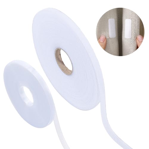BENECREAT 22 m Klettstreifen 6mm /8mm Breites Weißes Nicht Klebendes Klettband Klettverschluss Für Heimnähen Basteln Heimwerken von BENECREAT