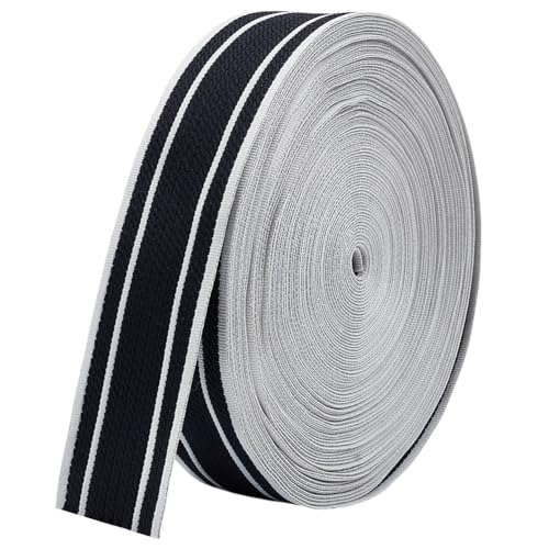 BENECREAT 22.5 m Schwarzes Weiß Gestreiftes Polyester Gurtband 41mm Jacquard Gurtband Zum Nähen von Gürteln Rucksäcken Und Handtaschen BENECREAT 22.5 m Schwarzes Weiß Gestreiftes Polyester Gurtband 41mm Jacquard Gurtband Zum Nähen von Gürteln Rucksäcken Und Handtaschen von BENECREAT