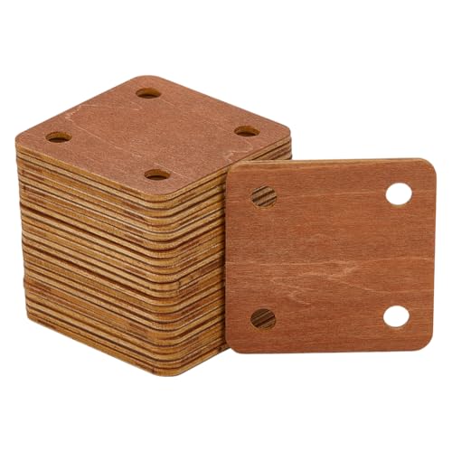 BENECREAT 24 Stück Quadratische Webkarte Webstuhlkarten 5x5cm 4 Löcher Handgefertigte Webwerkzeuge Für Webstühle Webzubehör Tablet Webstuhl Webzubehör Bohrung: 6mm von BENECREAT