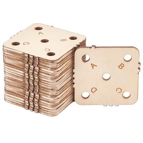 BENECREAT 24 Stück quadratische Webkarte, 4,6 x 4,6 cm, 5 Löcher, Webkarten, handgefertigte Webwerkzeuge für Webstuhl, Webereibedarf, Tablet-Webstuhl, Webzubehör, Loch: 5 mm BENECREAT 24 Stück quadratische Webkarte, 4,6 x 4,6 cm, 5 Löcher, Webkarten, handgefertigte Webwerkzeuge für Webstuhl, Webereibedarf, Tablet-Webstuhl, Webzubehör, Loch: 5 mm von BENECREAT