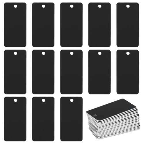 BENECREAT 25 Stück Aluminium Gravurrohlinge 5.1x2.5cm Große Rechteckige Metallstempelanhänger Personalisierte Namensschilder Mit Loch Schwarz BENECREAT 25 Stück Aluminium Gravurrohlinge 5.1x2.5cm Große Rechteckige Metallstempelanhänger Personalisierte Namensschilder Mit Loch Schwarz von BENECREAT