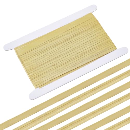 BENECREAT 25 m/27,34 Yards Schrägband mit einfacher Falte, 15mm breites goldenes Schrägband-Saumband zum Nähen, Säumen, Paspelieren und Quilten von DIY-Kleidungsstücken BENECREAT 25 m/27,34 Yards Schrägband mit einfacher Falte, 15mm breites goldenes Schrägband-Saumband zum Nähen, Säumen, Paspelieren und Quilten von DIY-Kleidungsstücken von BENECREAT