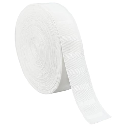 BENECREAT 25 m Gardinenfaltenband 40mm Breites Vorhangband Abnehmbares Falten Bastelband Für Heimdekorationsprojekte DIY Kneiffalten (Weiß) von BENECREAT