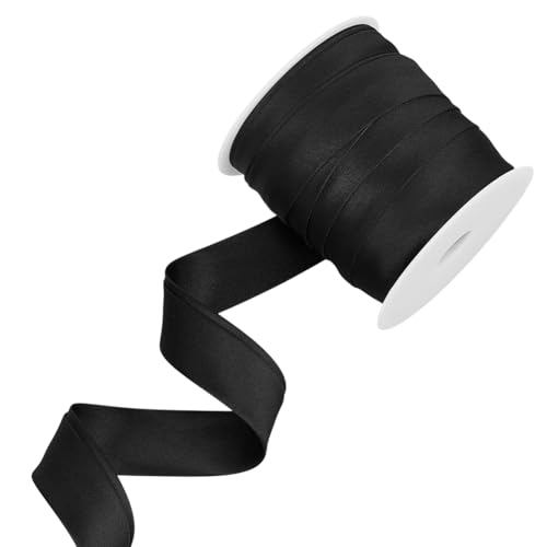BENECREAT 25 m Satin Schrägband 25mm Preußischblaue Doppelfalt Nähborte Polyester Nähband Zum Basteln Und Zur Herstellung von Kleidungsstücken von BENECREAT