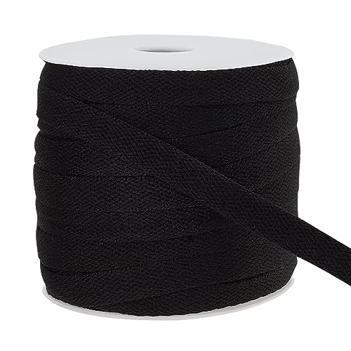 BENECREAT 27.34 Yards/25m Flacher Kordelzug-Seil-Ersatz, 8.7mm Breites Schwarzes Weiches Kordelzugband Mit Kunststoffspulen Für Mäntel, Hose, Shorts BENECREAT 27.34 Yards/25m Flacher Kordelzug-Seil-Ersatz, 8.7mm Breites Schwarzes Weiches Kordelzugband Mit Kunststoffspulen Für Mäntel, Hose, Shorts von BENECREAT