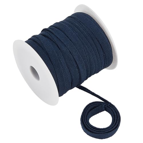 BENECREAT 25m Flaches Kordelzugseil Ersatz, 8mm Breite Marineblau weiches Kordelzugseil mit 1pc Plastikspule für Mäntel, Hosen, Shorts BENECREAT 25m Flaches Kordelzugseil Ersatz, 8mm Breite Marineblau weiches Kordelzugseil mit 1pc Plastikspule für Mäntel, Hosen, Shorts von BENECREAT