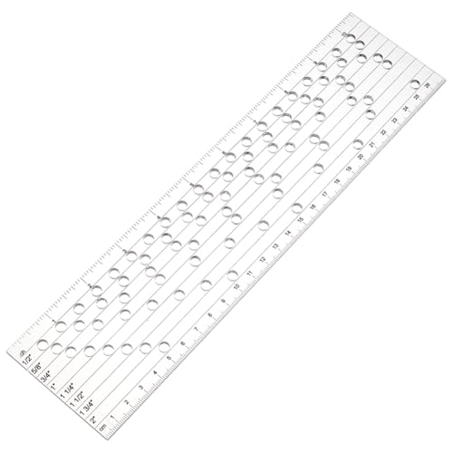 BENECREAT 27x6.7cm Korsettschnürung Lochführung, 8 verschiedene Abstände Lochstempel Werkzeug Rechteck Acryl Lineale für Mark Ösen auf Korsetts, Loch: 5mm BENECREAT 27x6.7cm Korsettschnürung Lochführung, 8 verschiedene Abstände Lochstempel Werkzeug Rechteck Acryl Lineale für Mark Ösen auf Korsetts, Loch: 5mm von BENECREAT