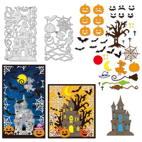 BENECREAT 2pcs Halloween Stanzformen, Fledermäuse Spinnweben Spinnen Kürbis Schablonen Dekorative Prägung Schablonen für Scrapbooking, Fotoalbum, Grußkarte Machen, Papierprägung BENECREAT 2pcs Halloween Stanzformen, Fledermäuse Spinnweben Spinnen Kürbis Schablonen Dekorative Prägung Schablonen für Scrapbooking, Fotoalbum, Grußkarte Machen, Papierprägung von BENECREAT