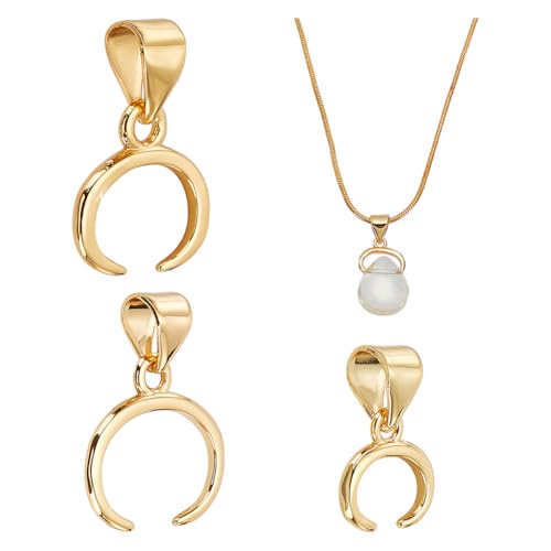 BENECREAT 3 Stück 3 Größen Messing Anhänger Quetschbügel Clip Goldener Anhänger Halter Clip Quetschbügel Verbinder Verschluss für Halskette Armband Ohrring Anhänger Charms Schmuckherstellung BENECREAT 3 Stück 3 Größen Messing Anhänger Quetschbügel Clip Goldener Anhänger Halter Clip Quetschbügel Verbinder Verschluss für Halskette Armband Ohrring Anhänger Charms Schmuckherstellung von BENECREAT