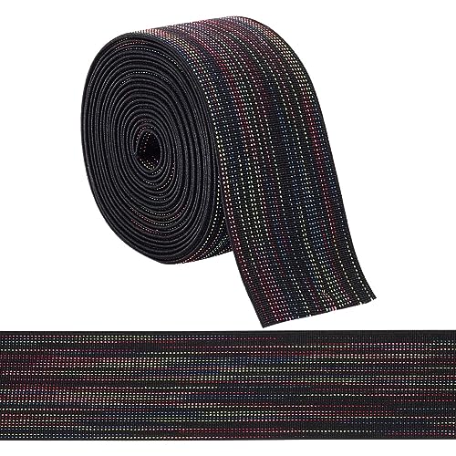 BENECREAT 3 Yards Buntes Flaches Gummiband, 40 mm Breites Elastisches Nähband Elastisches Stretchband Gewebtes Band Für DIY-Bekleidungszubehör, Verschönerungsdekorationen BENECREAT 3 Yards Buntes Flaches Gummiband, 40 mm Breites Elastisches Nähband Elastisches Stretchband Gewebtes Band Für DIY-Bekleidungszubehör, Verschönerungsdekorationen von BENECREAT