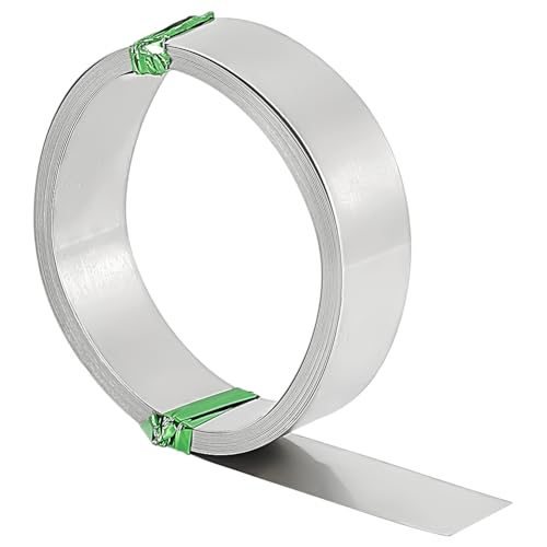 BENECREAT 3 m Flacher Lünettendraht 12mm Breiter Biegbarer Neusilberdraht 32 Gauge Anlaufbeständiger Schmuckdraht Für Ohrringe Armbänder DIY Schmuckherstellung von BENECREAT