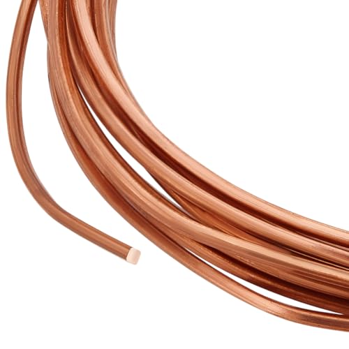 BENECREAT 3 m Quadratischer Kupferdraht, 1.6mm Flacher Reiner Kupferdraht Basteldraht Zur Schmuckherstellung Edelstein Metallfolie Garten Bildhauerei Anker Roségold BENECREAT 3 m Quadratischer Kupferdraht, 1.6mm Flacher Reiner Kupferdraht Basteldraht Zur Schmuckherstellung Edelstein Metallfolie Garten Bildhauerei Anker Roségold von BENECREAT