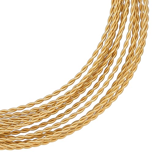BENECREAT 3 m Runder Gedrehter Schmuckdraht 1.2mm Anlaufbeständiger Messing Basteldraht Für Die Herstellung von Halsketten Armbändern Und Handgefertigten Projekten Gold BENECREAT 3 m Runder Gedrehter Schmuckdraht 1.2mm Anlaufbeständiger Messing Basteldraht Für Die Herstellung von Halsketten Armbändern Und Handgefertigten Projekten Gold von BENECREAT