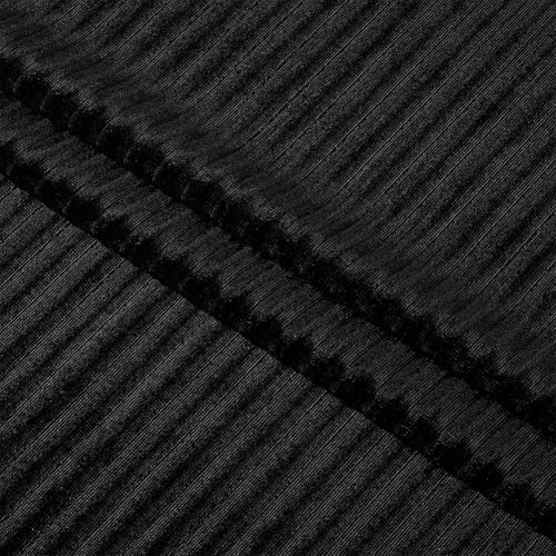 BENECREAT 3 m Schwarzer Plissierter Samtstoff 1.6 m Breites Kleidungszubehör Aus Polyester Zum Selbernähen Polster Kleidung Kostüm Kunsthandwerk von BENECREAT