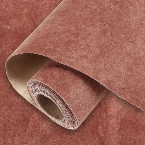 BENECREAT 3 m X 40 cm Selbstklebender Samt-Beflockungsliner, Iced Velvet Flock Roll DIY Samtstoff Für Kunst Und Handwerk, Schmuckkästchen, Hintergrund, Kokosnuss Braun von BENECREAT