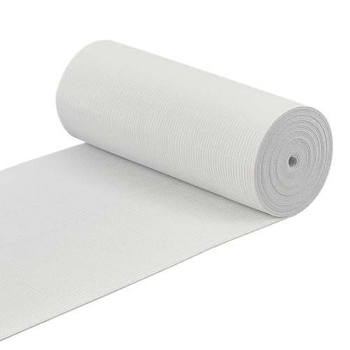 BENECREAT 3.3 Yard/3m 150mm breites flaches Gummiband Weißer Schwerer Stretch Strick für das Nähen von Kleidungsstücken von BENECREAT