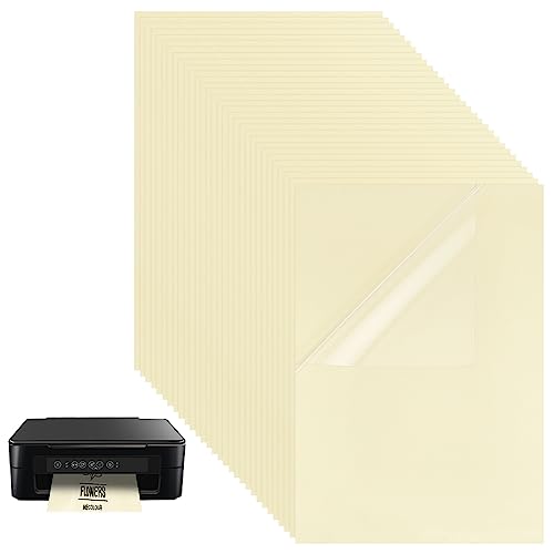 BENECREAT 30 Blatt Transparenter, Selbstklebender Aufkleber Wasserdichter, transparenter A4-Aufkleber für PET-Folienetiketten für Laserdrucker-Büromaterial BENECREAT 30 Blatt Transparenter, Selbstklebender Aufkleber Wasserdichter, transparenter A4-Aufkleber für PET-Folienetiketten für Laserdrucker-Büromaterial von BENECREAT