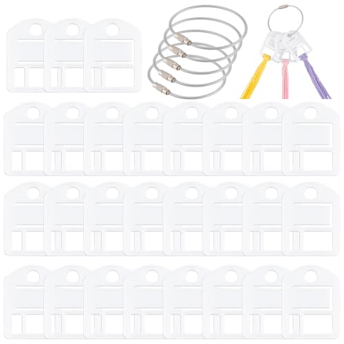 BENECREAT 30 Stück Acryl-Stickgarn-Spulen mit 6 Stück Edelstahldraht, Nähgarn-Wickelbretter für die Stickgarn-Organisation und Näharbeiten BENECREAT 30 Stück Acryl-Stickgarn-Spulen mit 6 Stück Edelstahldraht, Nähgarn-Wickelbretter für die Stickgarn-Organisation und Näharbeiten von BENECREAT