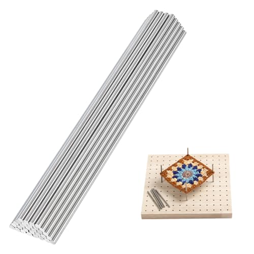 BENECREAT 30 Stück Edelstahlstäbe, 15cm lange Edelstahl-Rundstäbe Metall Vollwelle Stäbe für Häkel-Blockierbrett, Strickzubehör, 3 mm Durchmesser BENECREAT 30 Stück Edelstahlstäbe, 15cm lange Edelstahl-Rundstäbe Metall Vollwelle Stäbe für Häkel-Blockierbrett, Strickzubehör, 3 mm Durchmesser von BENECREAT