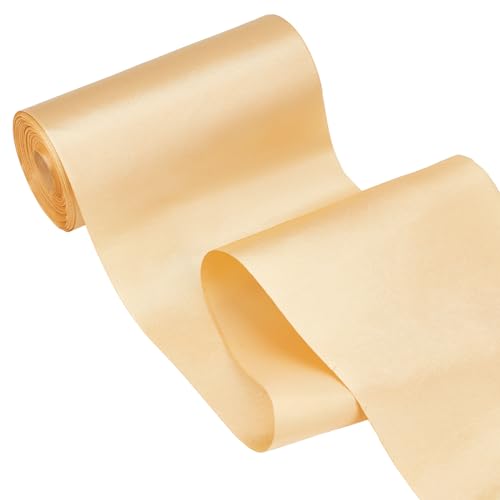 BENECREAT 30m Breites Satinband, 150mm Dickes Einseitiges Satinband, Goldfarbenes Polyester-Bastelband Für Schneidzeremonien, Bogen Machen, Hochzeitsstrauß, Feier BENECREAT 30m Breites Satinband, 150mm Dickes Einseitiges Satinband, Goldfarbenes Polyester-Bastelband Für Schneidzeremonien, Bogen Machen, Hochzeitsstrauß, Feier von BENECREAT
