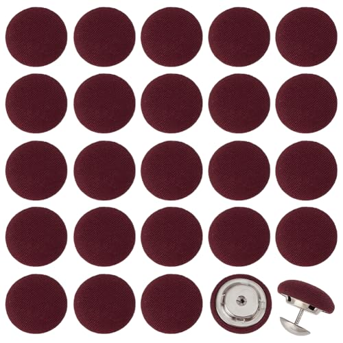 BENECREAT 32 Sets 17 mm Baseballkappenknopf, Ersatzknopf für Mützen oben dunkelrot mit Stoff überzogener Hutknopf für Hutersatz, Reparatur, Jeans, Bluse, Nähen BENECREAT 32 Sets 17 mm Baseballkappenknopf, Ersatzknopf für Mützen oben dunkelrot mit Stoff überzogener Hutknopf für Hutersatz, Reparatur, Jeans, Bluse, Nähen von BENECREAT