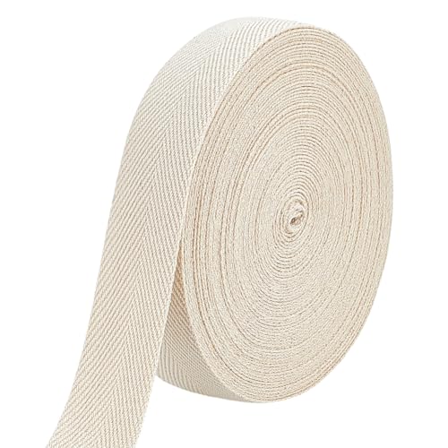 BENECREAT 32mm X 15 m Baumwoll Twillband Natürliches Schrägband Baumwoll Twill Zum Nähen Quilten Säumen Binden Basteln Geschenkverpackung BENECREAT 32mm X 15 m Baumwoll Twillband Natürliches Schrägband Baumwoll Twill Zum Nähen Quilten Säumen Binden Basteln Geschenkverpackung von BENECREAT