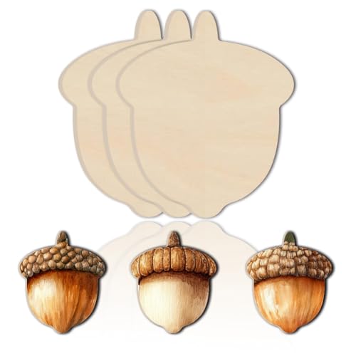 BENECREAT 3Pcs 29.2x24.6cm Holz Eichel Ausschnitte, unvollendete hölzerne Eichel Form Ausschnitt Blank Fall Eichel Holzscheiben für Herbst Ernte Party DIY Thanksgiving Weihnachten Dekoration liefert BENECREAT 3Pcs 29.2x24.6cm Holz Eichel Ausschnitte, unvollendete hölzerne Eichel Form Ausschnitt Blank Fall Eichel Holzscheiben für Herbst Ernte Party DIY Thanksgiving Weihnachten Dekoration liefert von BENECREAT
