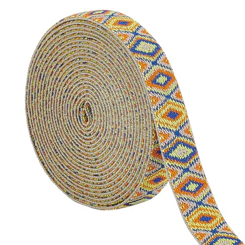 BENECREAT 4,5 m Jacquard-Gummibänder, 2,5 cm breit, elastisches gewebtes Jacquardband, gewebter Stoffbesatz für Heimwerker, Bastelzubehör, Verzierung, Dekorationen, Gurtband, Kleidung, Nähen (Beige) BENECREAT 4,5 m Jacquard-Gummibänder, 2,5 cm breit, elastisches gewebtes Jacquardband, gewebter Stoffbesatz für Heimwerker, Bastelzubehör, Verzierung, Dekorationen, Gurtband, Kleidung, Nähen (Beige) von BENECREAT