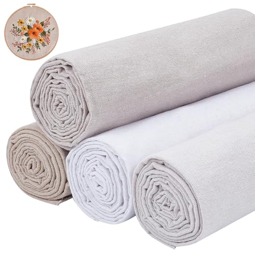 BENECREAT 4 Farben Großer Leinen Handarbeitsstoff 160x50cm Einfarbiger Leinenstoff Stickstoff Stoff Für Bekleidungshandwerk Blumentopf Dekoration Tischdecke BENECREAT 4 Farben Großer Leinen Handarbeitsstoff 160x50cm Einfarbiger Leinenstoff Stickstoff Stoff Für Bekleidungshandwerk Blumentopf Dekoration Tischdecke von BENECREAT