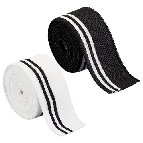 BENECREAT 4 Stück 2 Farben Gerippte Bündchen mit Stretch-Streifen, 43,3x1,1Zoll Elasthan geripptes Gewebe für DIY-Nähgürtelbündchen, Gürtel, Kragen-Einsätze, 1,5 mm dick BENECREAT 4 Stück 2 Farben Gerippte Bündchen mit Stretch-Streifen, 43,3x1,1Zoll Elasthan geripptes Gewebe für DIY-Nähgürtelbündchen, Gürtel, Kragen-Einsätze, 1,5 mm dick von BENECREAT