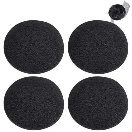 BENECREAT 4 x Schwarze Runde Fascinator Hutbasis. 17cm EVA Stoff Hutwarenbasis Sinamay Basis Für Die Herstellung von Hochzeits Party Hüten 2.5cm Dick von BENECREAT
