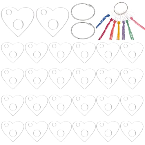 BENECREAT 40 Stück Acrylseide-Tropfen, klare Stickgarn-Spulen mit 2 Edelstahlringen, Herz-Wickelbretter für Nähgarn, Stickgarn, DIY Handwerk und Projekte BENECREAT 40 Stück Acrylseide-Tropfen, klare Stickgarn-Spulen mit 2 Edelstahlringen, Herz-Wickelbretter für Nähgarn, Stickgarn, DIY Handwerk und Projekte von BENECREAT
