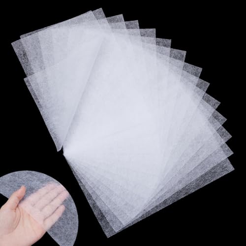 BENECREAT 40Pcs Medium Weight Weiß Fusible Iron On Interfacing, 30x20cm Non-Woven Interfacing Double Sided Fusible Interfacing für Nähen und DIY Crafts Supplies von BENECREAT