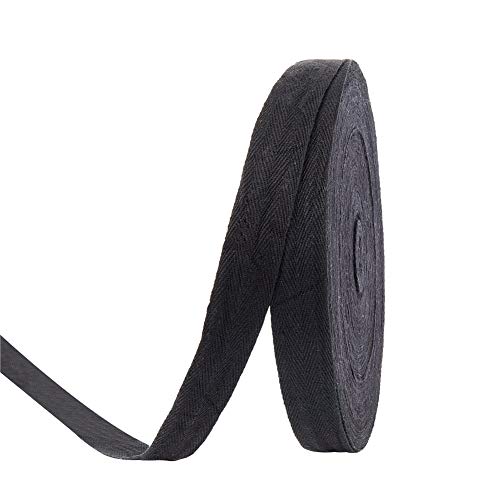 BENECREAT 45m 25mm Baumwollgurtband Schwarzes Fischgrät Twill Band zum Nähen von Schneiderei Verzierungen Bastelschürze BENECREAT 45m 25mm Baumwollgurtband Schwarzes Fischgrät Twill Band zum Nähen von Schneiderei Verzierungen Bastelschürze von BENECREAT
