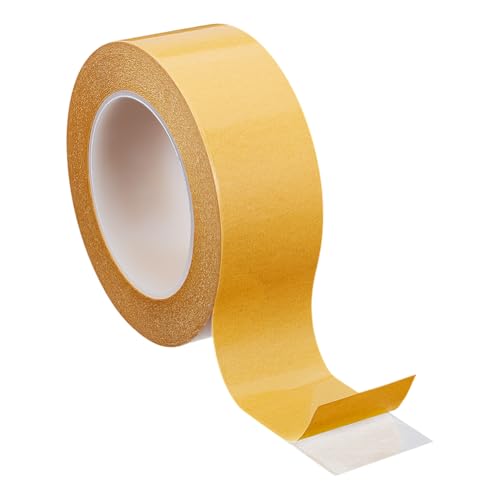 BENECREAT 45mmx50 m Doppelseitige Klebebandrolle Transparentes Doppelseitiges Klebeband Strapazierfähig Stark Haftendes Montageklebeband Für Bildaufhängestreifen Teppich Reparieren DIY Kunst Handwerk von BENECREAT