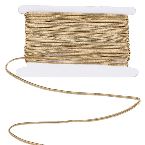 BENECREAT 4mm Goldrute geflochtene Schnur, 20m Flacher Faden für Sicken Quilten Trimmen, Soutache Geflecht für Nähen, Handwerksbedarf BENECREAT 4mm Goldrute geflochtene Schnur, 20m Flacher Faden für Sicken Quilten Trimmen, Soutache Geflecht für Nähen, Handwerksbedarf von BENECREAT