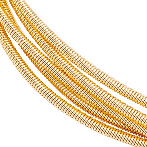 BENECREAT 5 Rollen 14 Gauge Vergoldeter French Bullion Wire Spiral Kupferdraht Für Stickperlen, Schmuckherstellung Und Kleidungsdekoration BENECREAT 5 Rollen 14 Gauge Vergoldeter French Bullion Wire Spiral Kupferdraht Für Stickperlen, Schmuckherstellung Und Kleidungsdekoration von BENECREAT