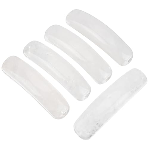 BENECREAT 5 Stück Natürliche Gebogene Quarzkristall Steinperlen 37x9mm Große Lose Edelsteinperlen In Röhrenform Für Die Herstellung von Schmuckstücken Armbändern Und Halsketten Bohrung: 1.4mm von BENECREAT