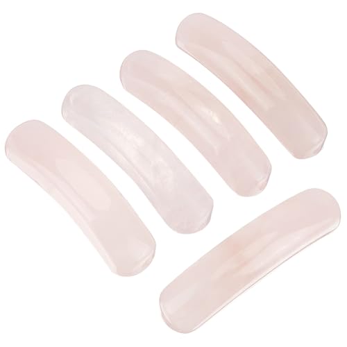 BENECREAT 5 Stück Natürliche Gebogene Rosenquarz Steinperlen 37x9mm Große Lose Edelsteinperlen In Röhrenform Für Die Herstellung von Schmuckstücken Armbändern Und Halsketten Bohrung: 1.4mm von BENECREAT