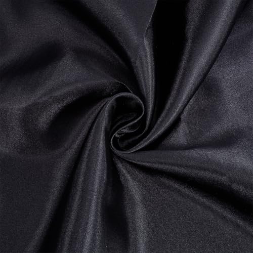 BENECREAT 5 m glänzender Satinstoff pro Yard, 152cm Polyesterstoff Tischdecke Nähmaterial für Hochzeitskleid, Party-Hintergrund, DIY-Basteln, Schwarz BENECREAT 5 m glänzender Satinstoff pro Yard, 152cm Polyesterstoff Tischdecke Nähmaterial für Hochzeitskleid, Party-Hintergrund, DIY-Basteln, Schwarz von BENECREAT