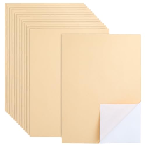 BENECREAT 50 Blatt Bedruckbares Aufkleberpapier 29.8x21.1cm Selbstklebendes Aufkleberpapier Perlmuttfarbene Etiketten Auf Vollblattbasis Für Tintenstrahl Und Laserdrucker (Mokassin) von BENECREAT