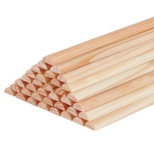 BENECREAT 50 Stück Gespaltene Holzdübelstangen 10cm X 6mm Unbehandelt Halbrund Dübelstange Holzstäbe Zum Basteln Für Wanddekoration Blockhütte Hobby Holzprodukte BENECREAT 50 Stück Gespaltene Holzdübelstangen 10cm X 6mm Unbehandelt Halbrund Dübelstange Holzstäbe Zum Basteln Für Wanddekoration Blockhütte Hobby Holzprodukte von BENECREAT