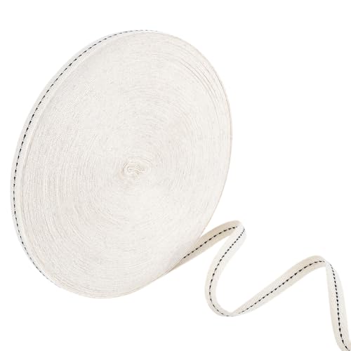 BENECREAT 50 m/54.68 Yards Elfenbeinfarbenes Baumwollband Mit Schwarzen Nähten 10mm Baumwoll Twill Band Für Heimdekoration Geschenkverpackung DIY Basteln Geburtstag Hochzeitsstrauß BENECREAT 50 m/54.68 Yards Elfenbeinfarbenes Baumwollband Mit Schwarzen Nähten 10mm Baumwoll Twill Band Für Heimdekoration Geschenkverpackung DIY Basteln Geburtstag Hochzeitsstrauß von BENECREAT