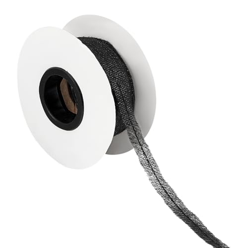 BENECREAT 54.68 Yards/50m Schwarzes Vliesband, 10mm Schmelzbare Einlagen für Kleidung, Vliesstreifen zur Verstärkung, zum Schutz und zum Abdecken von Büchern BENECREAT 54.68 Yards/50m Schwarzes Vliesband, 10mm Schmelzbare Einlagen für Kleidung, Vliesstreifen zur Verstärkung, zum Schutz und zum Abdecken von Büchern von BENECREAT