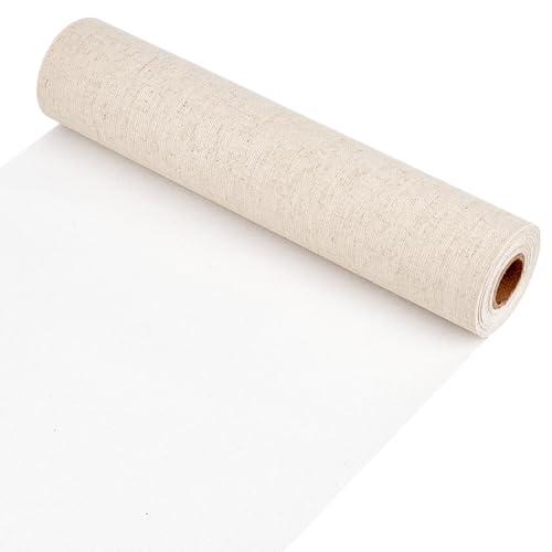 BENECREAT 5m x 28cm Leinwandrolle Leinen, Vier grundierte Leinwandrollen Künstlerleinwand für Gesso-Kunstmalerei Ölgemälde Hintergrunddekoration, 0.3mm dick BENECREAT 5m x 28cm Leinwandrolle Leinen, Vier grundierte Leinwandrollen Künstlerleinwand für Gesso-Kunstmalerei Ölgemälde Hintergrunddekoration, 0.3mm dick von BENECREAT