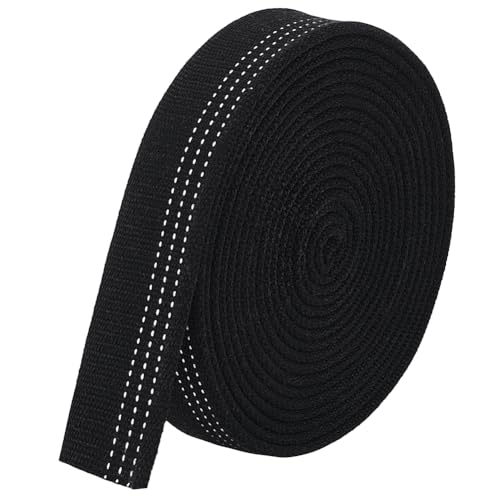 BENECREAT 5mx35mm Schwarzes Schweres Polybaumwollband, Hochdichte Gurtband-Gurtband-Gurte Für Klettern Im Freien Drinnen Kunsthandwerk DIY， 3 mm Dick von BENECREAT